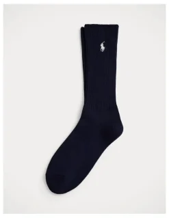 Polo Ralph Lauren Ribbed Cotton-Blend Crew Socks