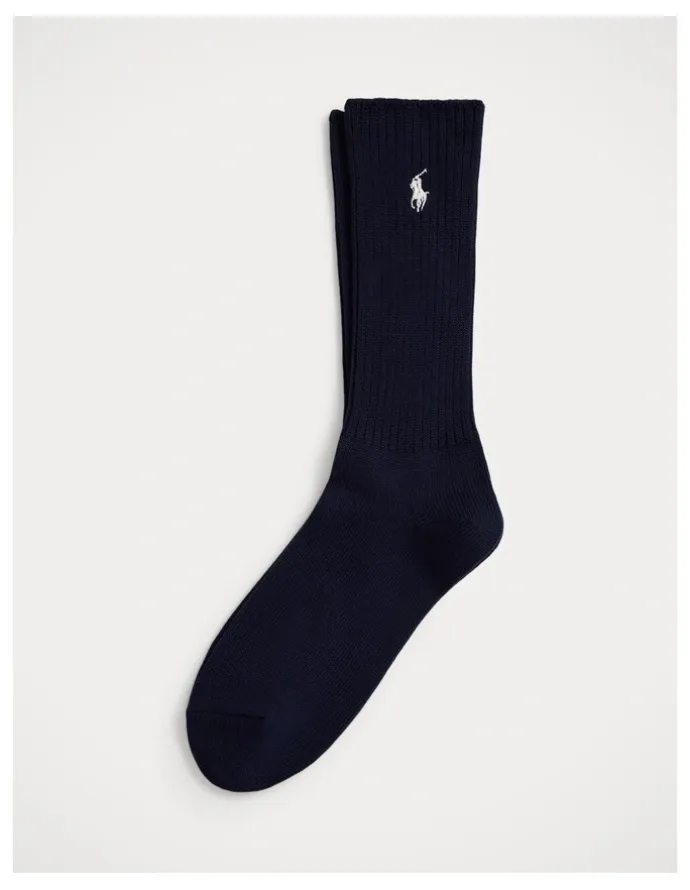 Polo Ralph Lauren Ribbed Cotton-Blend Crew Socks