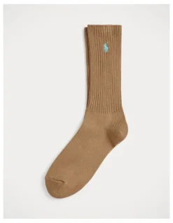 Polo Ralph Lauren Ribbed Cotton-Blend Crew Socks