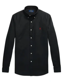 Polo Ralph Lauren Slim Fit Stretch Poplin Shirt in Black