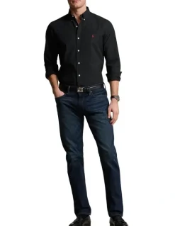 Polo Ralph Lauren Slim Fit Stretch Poplin Shirt in Black