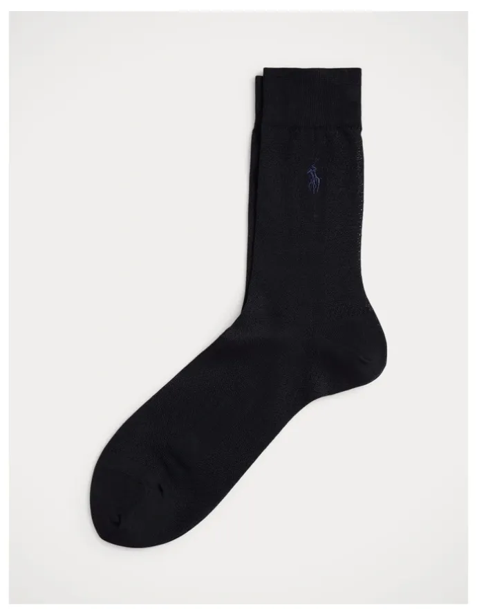 Polo Ralph Lauren Textured Cotton-Blend Dress Socks