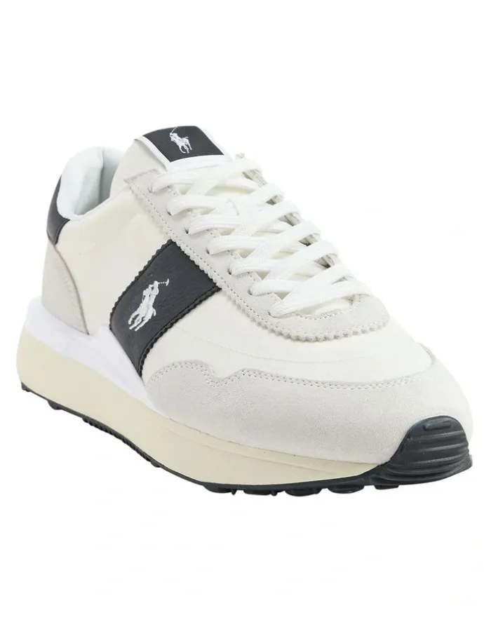 Polo Ralph Lauren Train 89 Suede & Oxford Sneaker in Beige