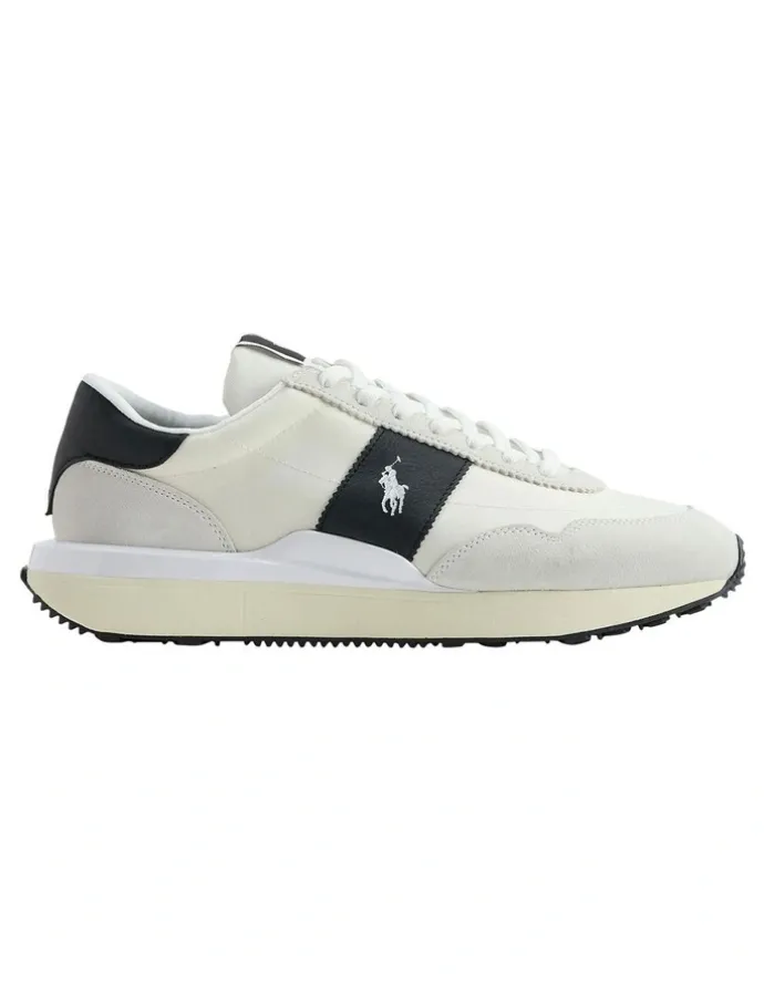 Polo Ralph Lauren Train 89 Suede & Oxford Sneaker in Beige