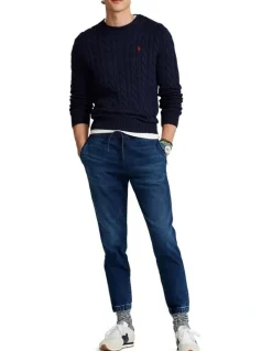 Polo Ralph Lauren Cable-Knit Cotton Sweater in Blue