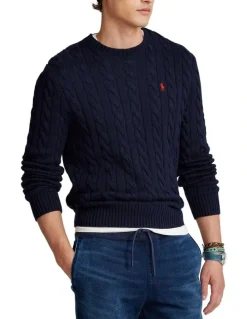 Polo Ralph Lauren Cable-Knit Cotton Sweater in Blue