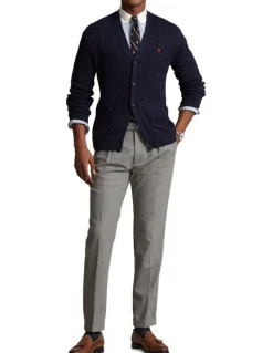 Polo Ralph Lauren Cable-Knit Cotton Cardigan in Blue