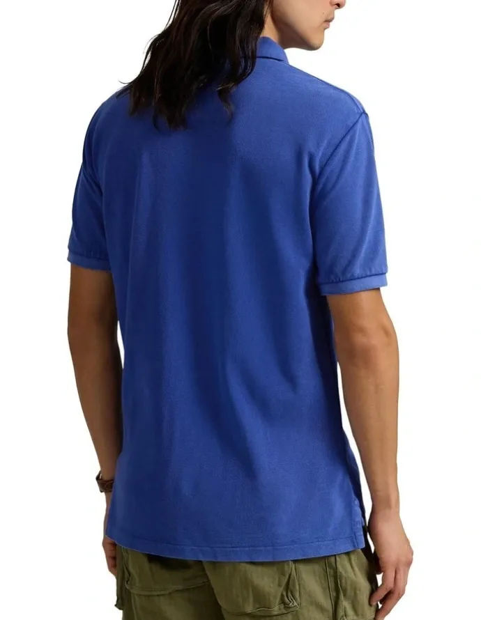 Polo Ralph Lauren Classic Fit Polo Bear Mesh Polo Shirt in Blue