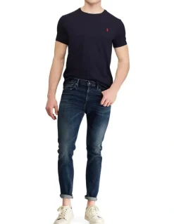 Polo Ralph Lauren Custom Slim Fit Jersey Crewneck T-Shirt Navy