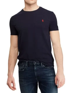 Polo Ralph Lauren Custom Slim Fit Jersey Crewneck T-Shirt Navy