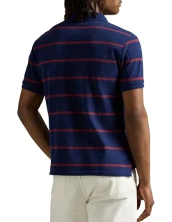 Polo Ralph Lauren Custom Slim Fit Bear Mesh Polo Shirt in Blue