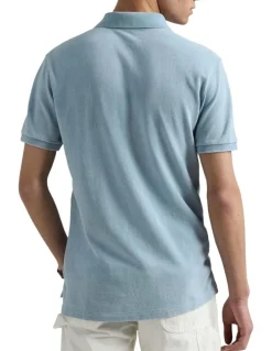Polo Ralph Lauren Custom Slim Fit Indigo Mesh Polo Shirt