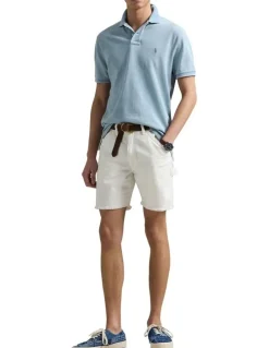 Polo Ralph Lauren Custom Slim Fit Indigo Mesh Polo Shirt