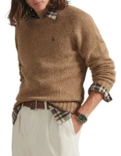 Polo Ralph Lauren Marled Wool-Blend Sweater in Brown
