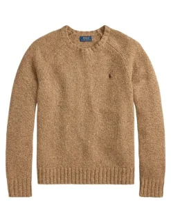 Polo Ralph Lauren Marled Wool-Blend Sweater in Brown