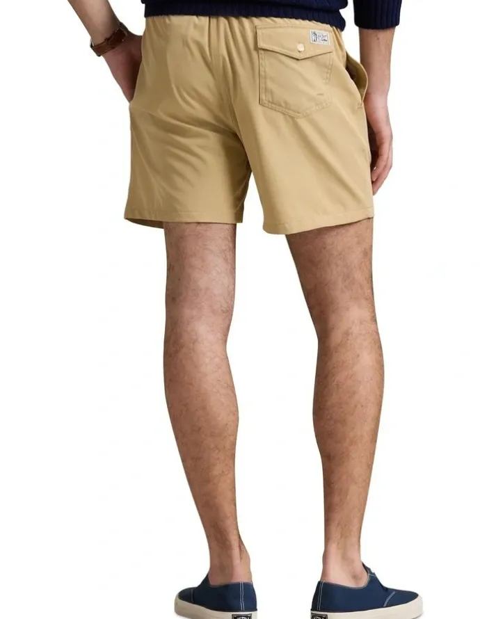 Polo Ralph Lauren Traveler Classic Swim Trunk in Beige