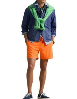 Polo Ralph Lauren Traveler Polo Bear Swim Trunk 5.75-Inch in Orange
