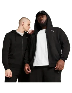 Puma Ess Full Zip Hooded Fl in Black