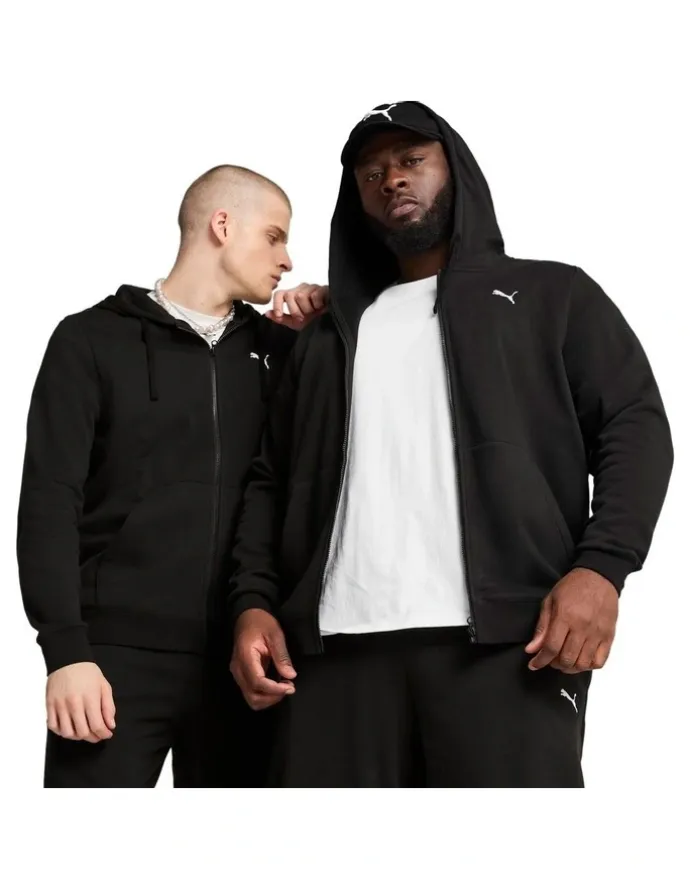 Puma Ess Full Zip Hooded Fl in Black