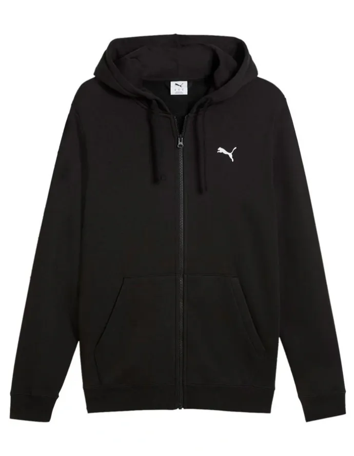 Puma Ess Full Zip Hooded Fl in Black