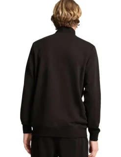 Puma Ess No. 1 Logo Half Zip Sweat Top in Black