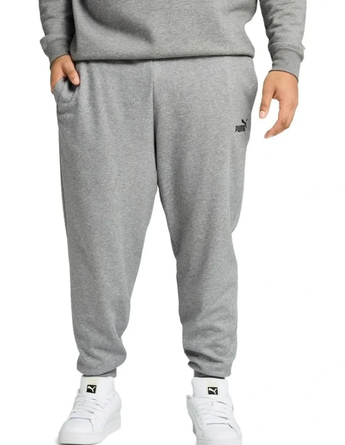 Puma Ess No. 1 Logo Sweatpants in Medium Grey Heather