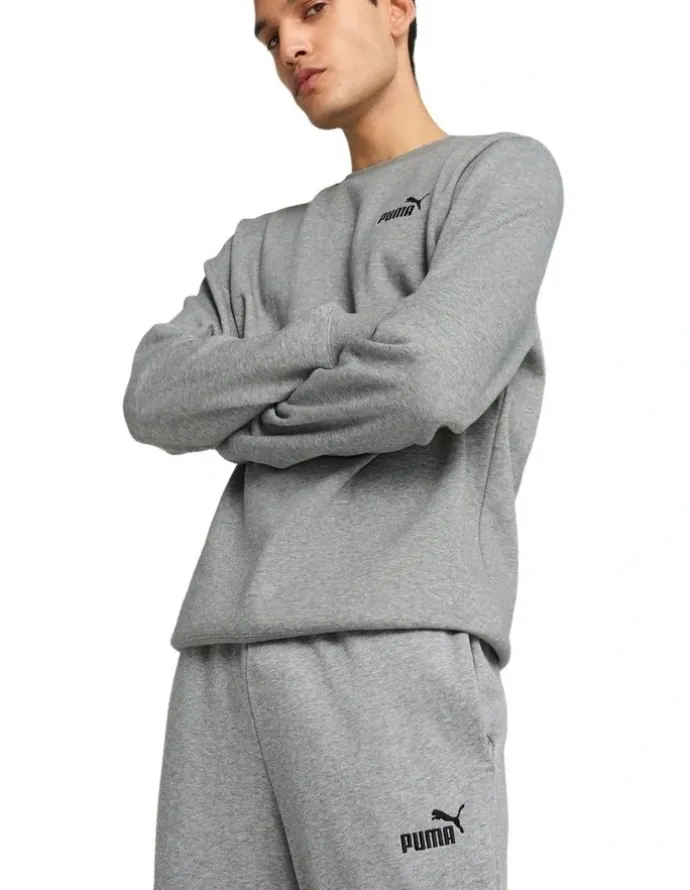 Puma Ess No. 1 Logo Sweatpants in Medium Grey Heather