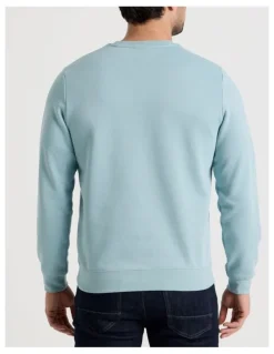 Puma Essentials Crew Neck Small No.1 Logo in Seafoam