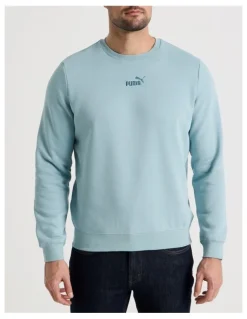 Puma Essentials Crew Neck Small No.1 Logo in Seafoam