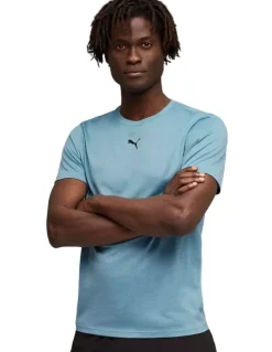 Puma Essentials Heather Cat Tee in Baltic Sea Blue Heat