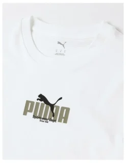 Puma Graphic Wording Tee in White