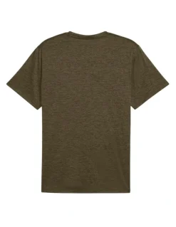 Puma M Tad Ess Heather Cat Tee in Loden Green