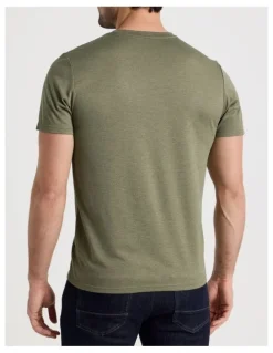 Puma M Tad Ess Heather Cat Tee in Loden Green