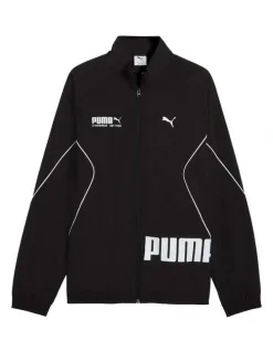 Puma Sport Relaxed Woven Track Jacket in Black
