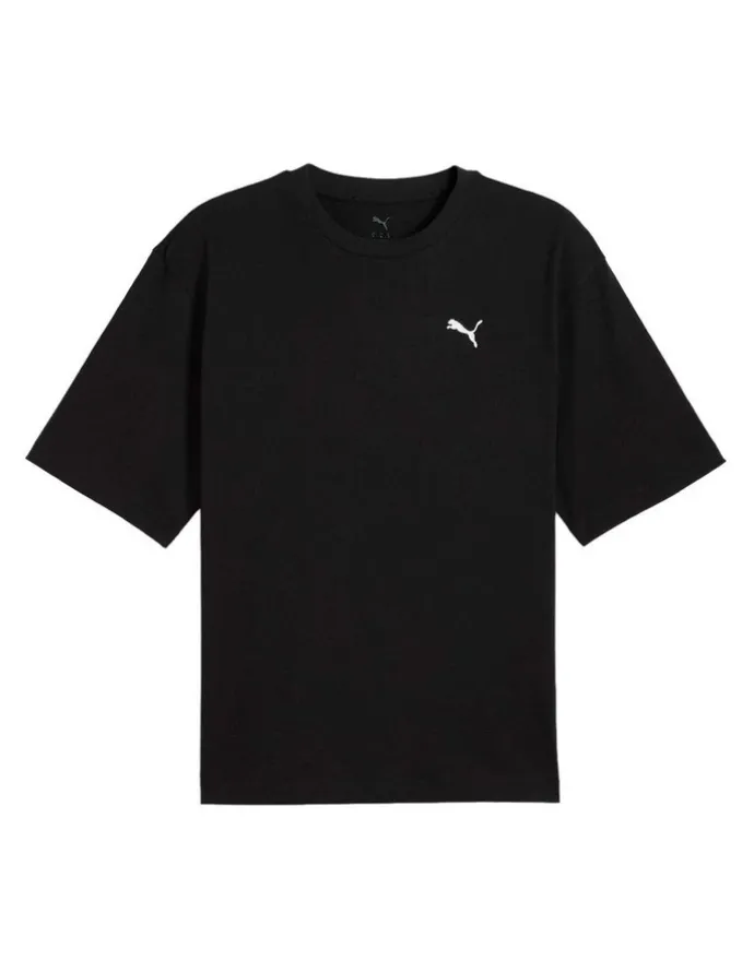 Puma Wardrobe Ess Boxy Tee in Black