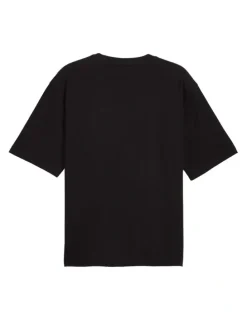 Puma Wardrobe Ess Boxy Tee in Black