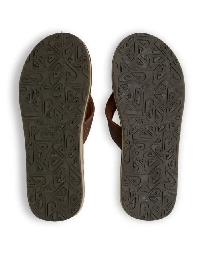 Quiksilver Carver Nubuck Thongs in Brown