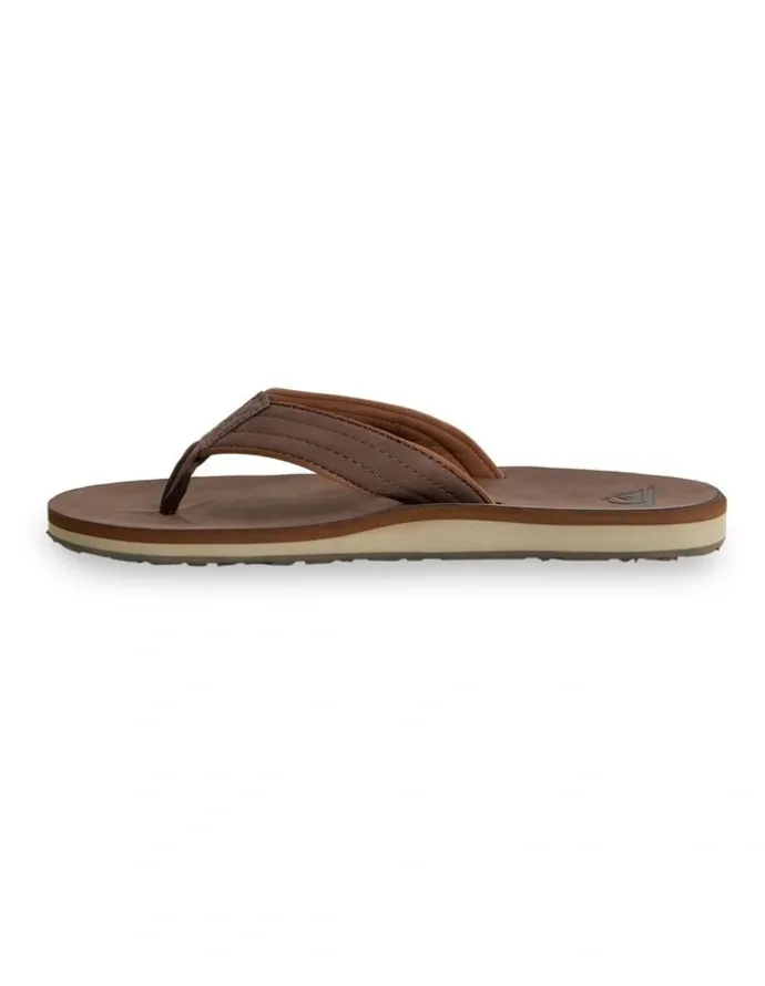 Quiksilver Carver Nubuck Thongs in Brown