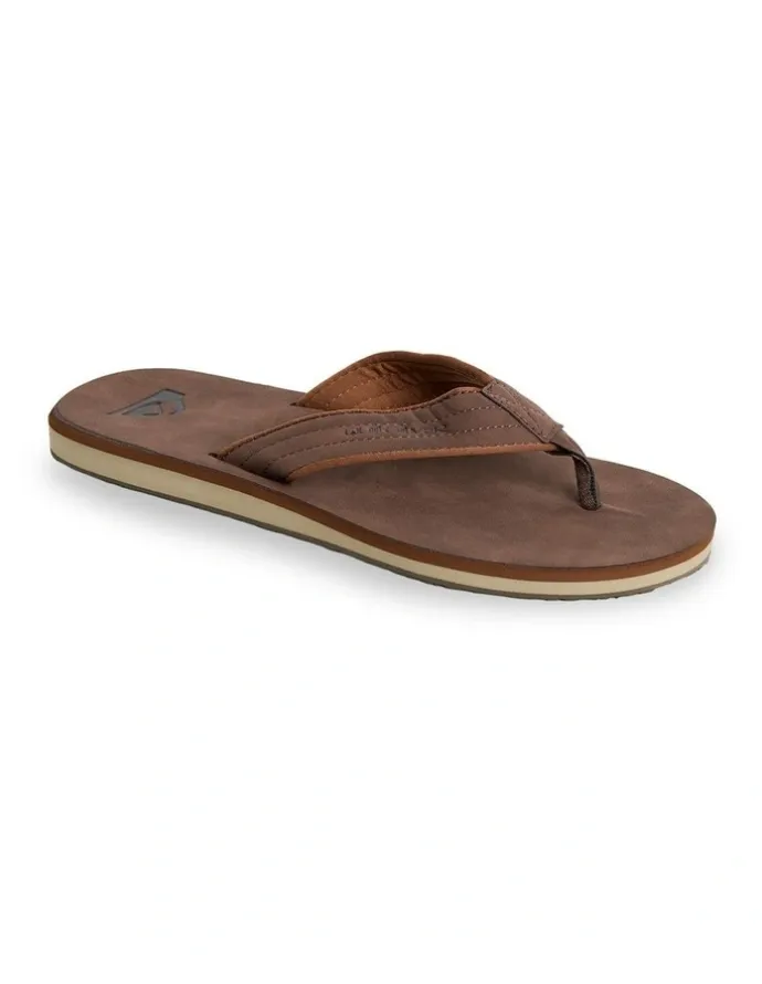 Quiksilver Carver Nubuck Thongs in Brown