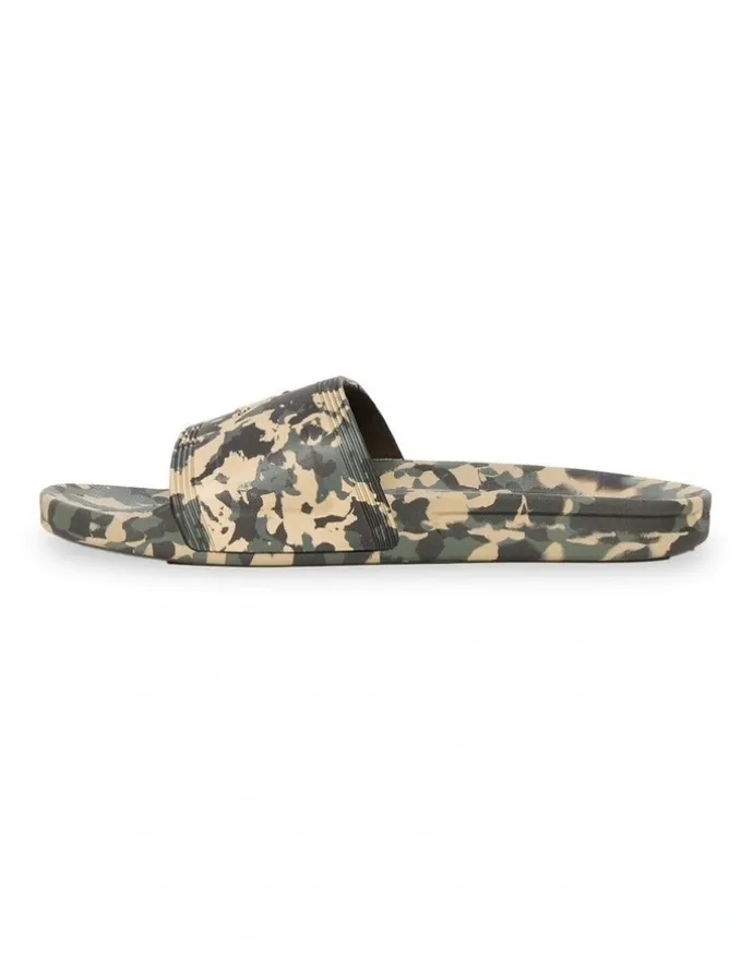 Quiksilver Dockyard Slides in Grn/Camo/Mult