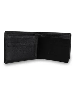 Quiksilver Gut Fiver Leather Wallet in Black