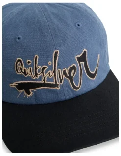 Quiksilver Impaired 6 Panel Cap In Dark Denim