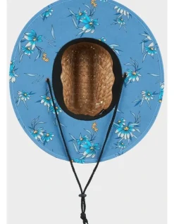 Quiksilver Pierside Print Straw Hat in Blue