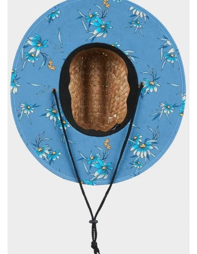 Quiksilver Pierside Print Straw Hat in Blue