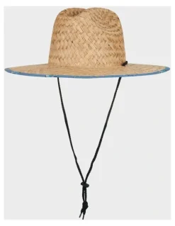 Quiksilver Pierside Print Straw Hat in Blue