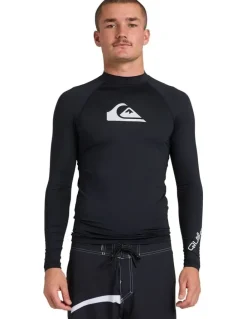 Quiksilver All Time Long Sleeve Rashguard in Black