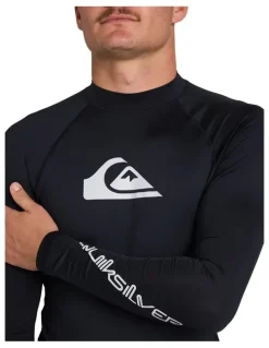 Quiksilver All Time Long Sleeve Rashguard in Black