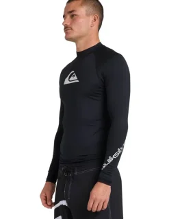 Quiksilver All Time Long Sleeve Rashguard in Black