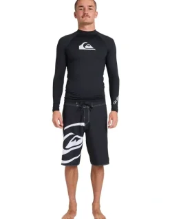 Quiksilver All Time Long Sleeve Rashguard in Black