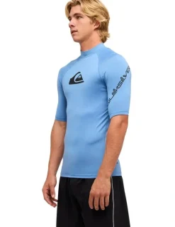 Quiksilver All Time Short Sleeve Rash Vest Riviera
